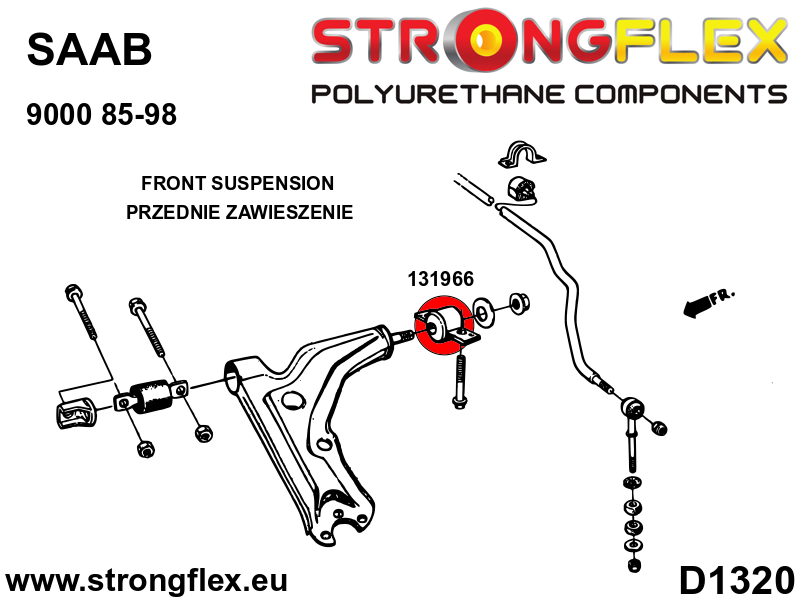 131966A: Front control arm – rear bush SPORT