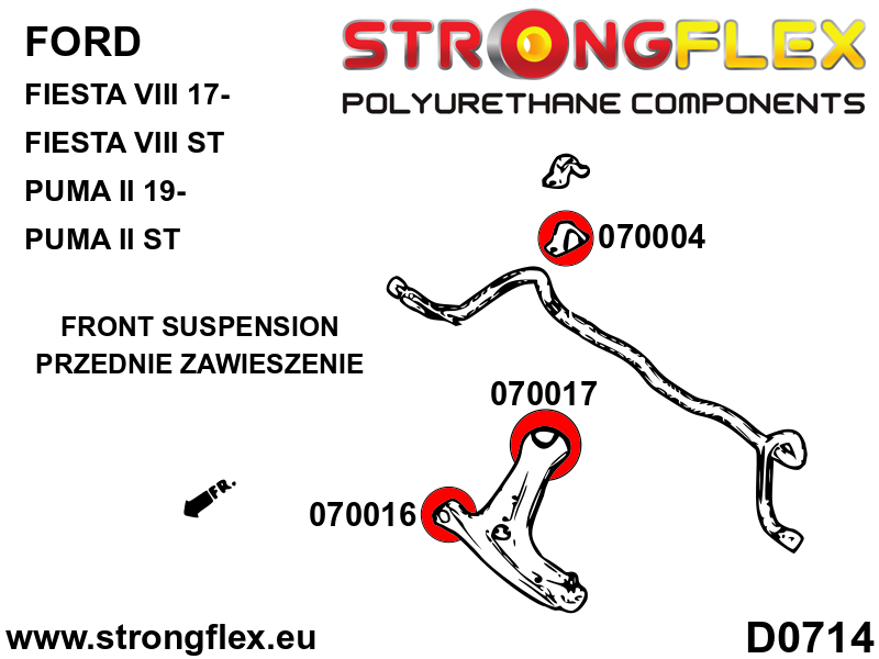 070016A: Front control arm – front bush SPORT