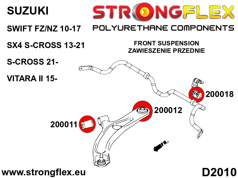 206161B: Front suspension bush kit