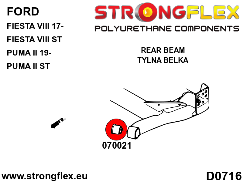 070021A: Rear beam bush SPORT