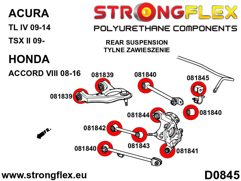 081844A: Rear upper arm to shock mount bush SPORT
