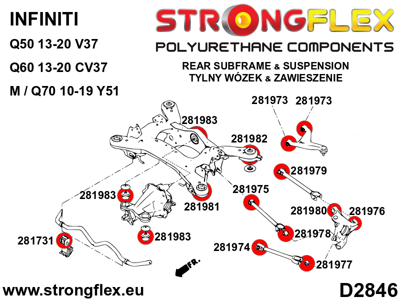 286224B: Rear suspension bush kit
