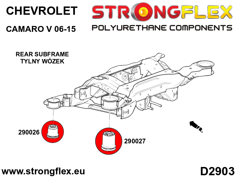 296103B: Rear subframe bush kit