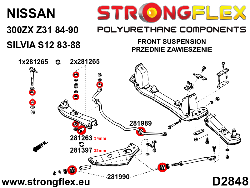 286228B: Full suspension bush kit