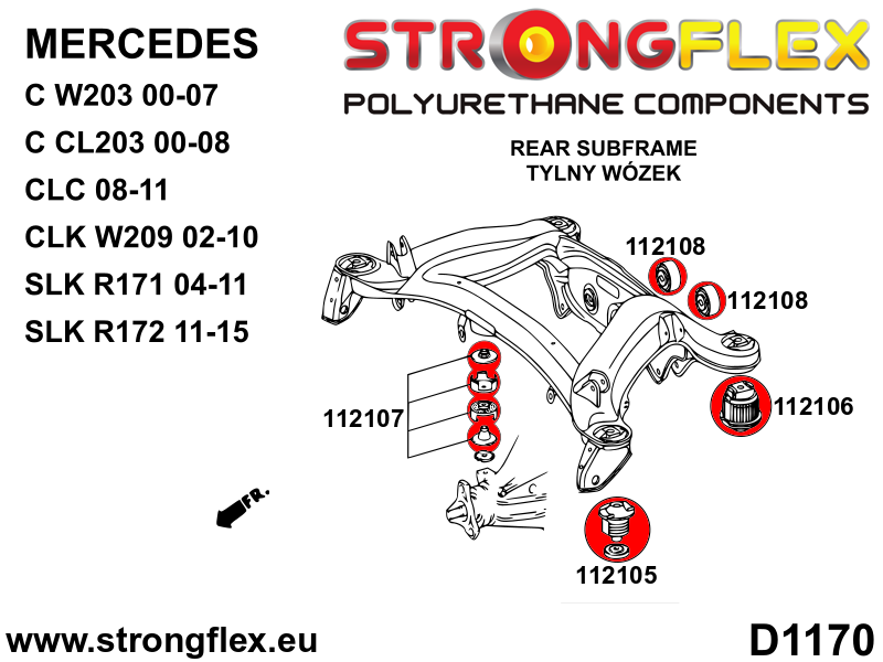 112107A: Rear differential – front bush SPORT