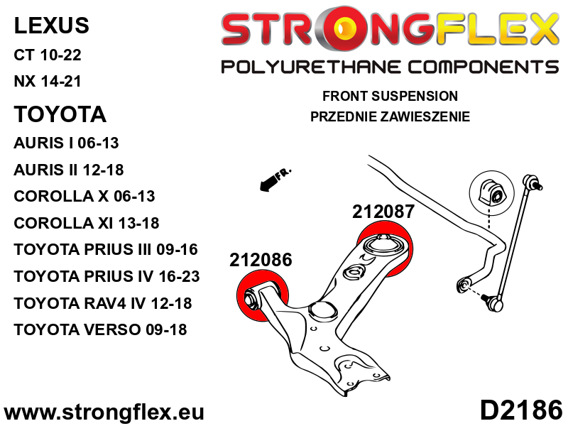 212087A: Front control arm – rear bush SPORT