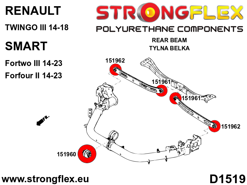 151962A: Rear wishbone bush – outer SPORT