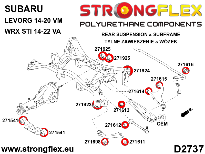 271923A: Rear subframe – front bush SPORT