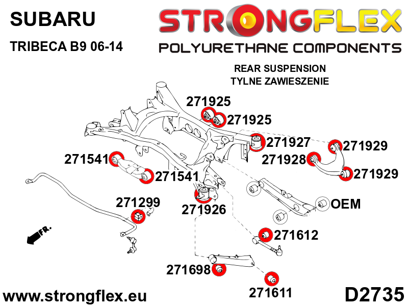 271926A: Rear subframe – front bush SPORT
