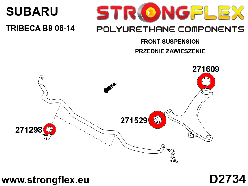 276259B: Front suspension bush kit