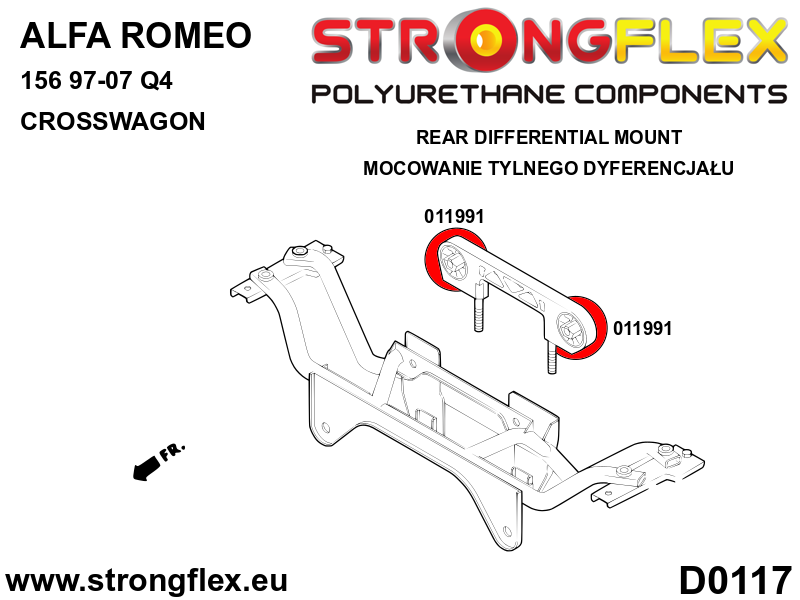 011991A: Rear diff mount - front bush SPORT