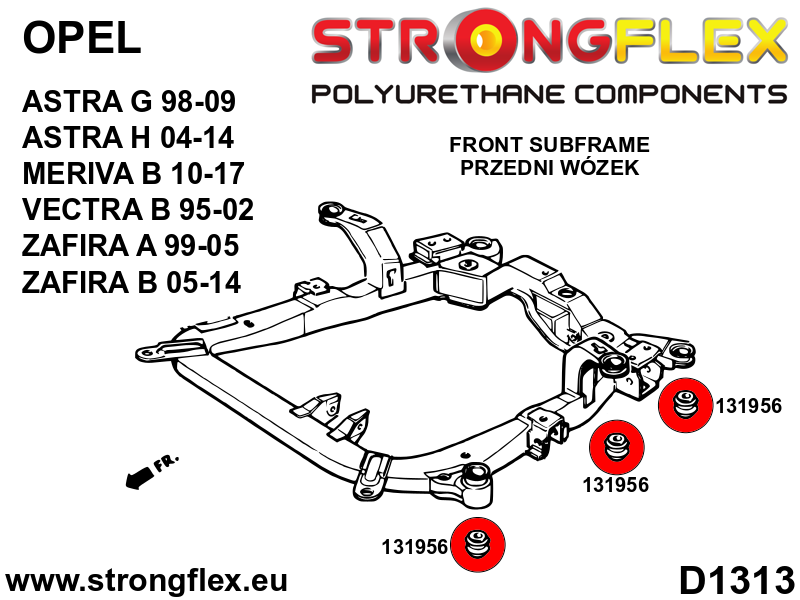 136239B: Full suspension polyurethane bush kit