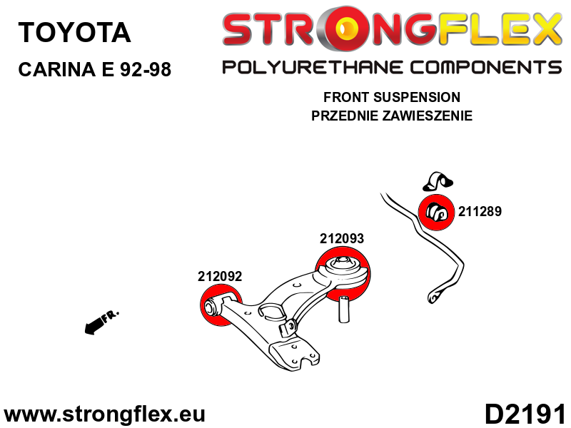 212092A: Front control arm – front bush SPORT