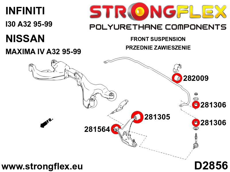 286238B: Front suspension bush kit