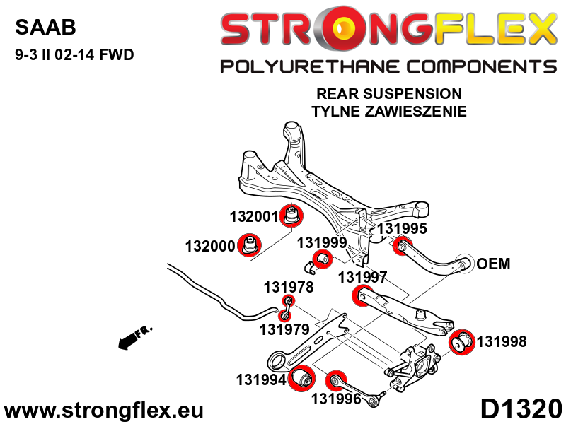 132000B: Rear subframe – front bush