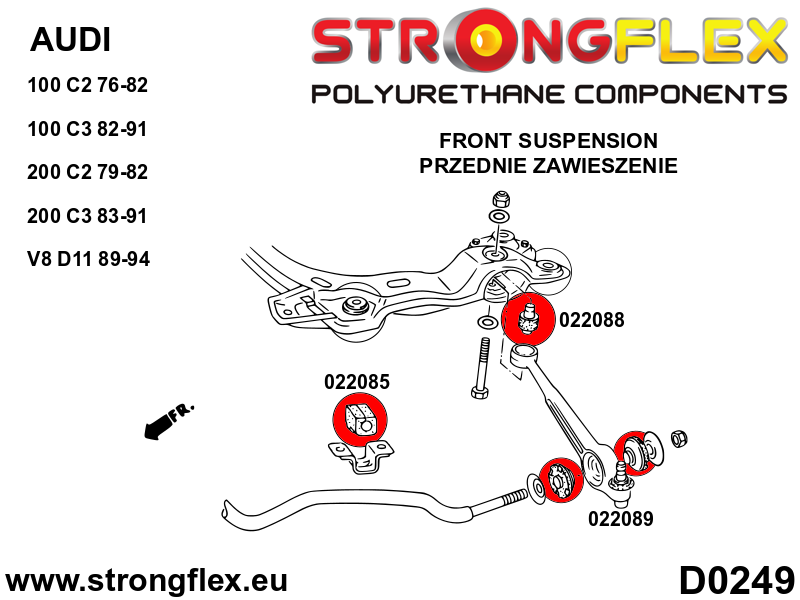 026294B: Front suspension bush kit