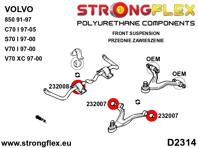 232007B: Front wishbone bush