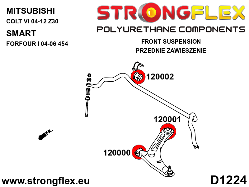 120001B: Front control arm – rear bush