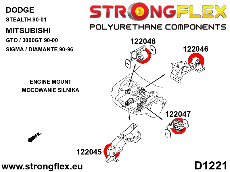 122045A: Engine mount bushing - front SPORT