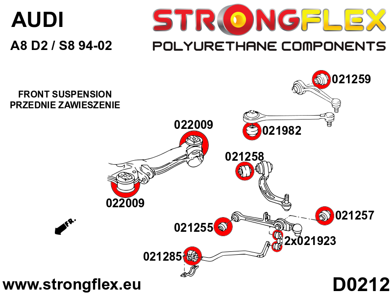 026295A: Full suspension polyurethane bush kit SPORT
