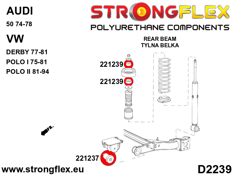 221237A: Rear beam bush SPORT
