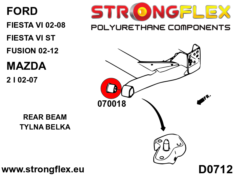 070018A: Rear beam bush SPORT