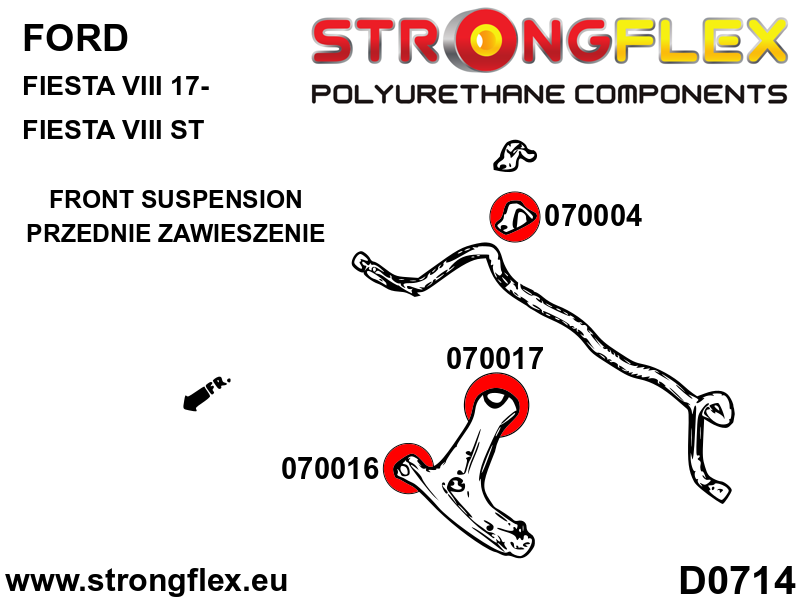 070017B: Front control arm – rear bush