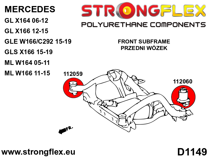 116295B: Full suspension polyurethane bush kit