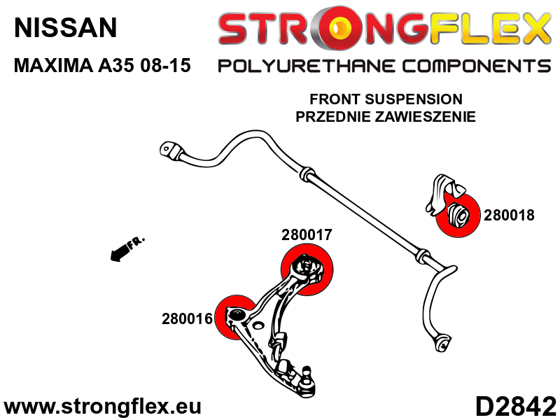 280017A: Front control arm – rear bush SPORT