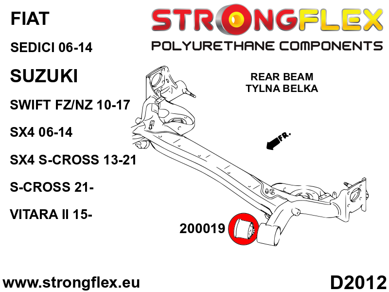 200019B: Rear beam bush