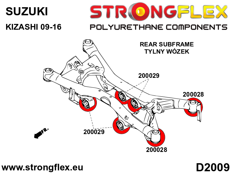 200029A: Rear diff mount bush SPORT