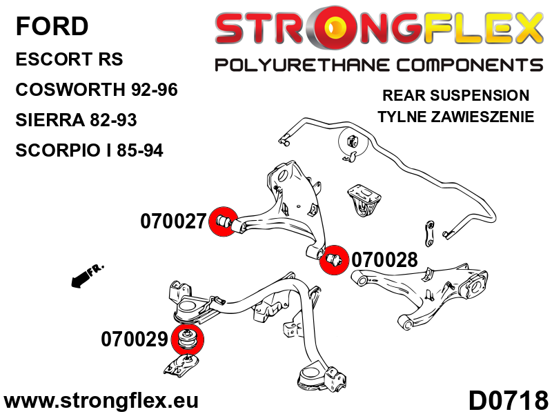 070028A: Rear control arm - inner bush SPORT