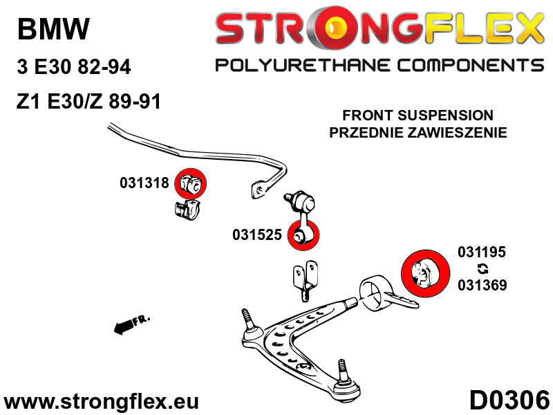 036121A: Full suspension polyurethane bush kit SPORT