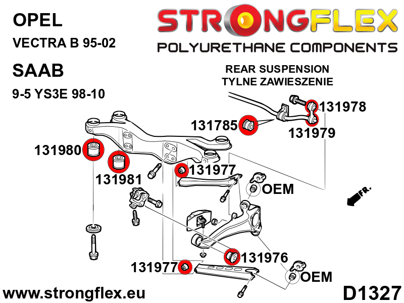 136233A: Full suspension polyurethane bush kit SPORT