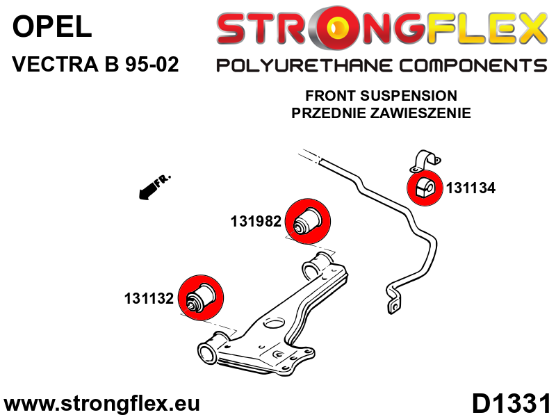 136234A: Front suspension bush kit SPORT
