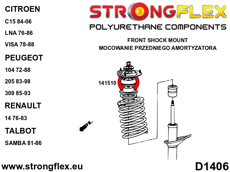 146103B: Front suspension bush kit