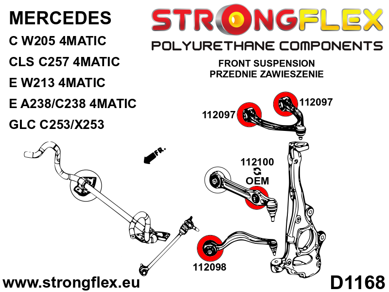 112099A: Front suspension - rear bush SPORT