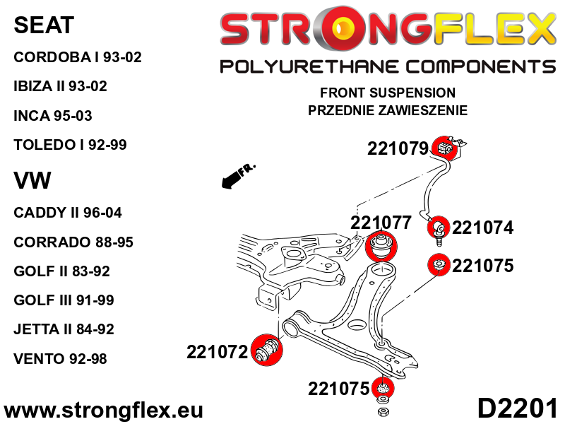 226238A: Full suspension bush kit SPORT