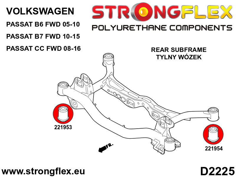 226241B: Full suspension polyurethane bush kit