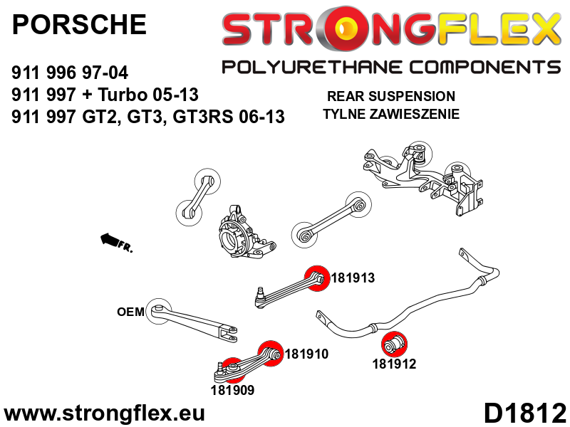 181912A: Rear anti roll bar bush SPORT
