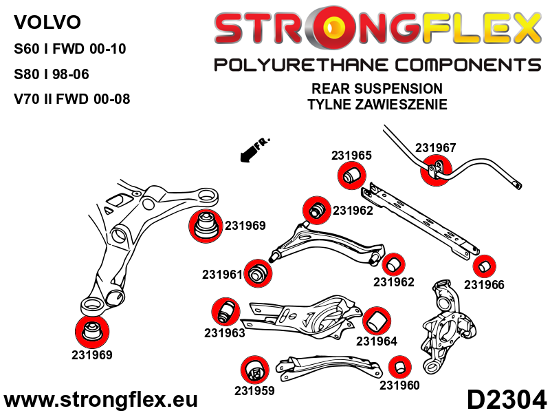 236215B: Full suspension bush kit