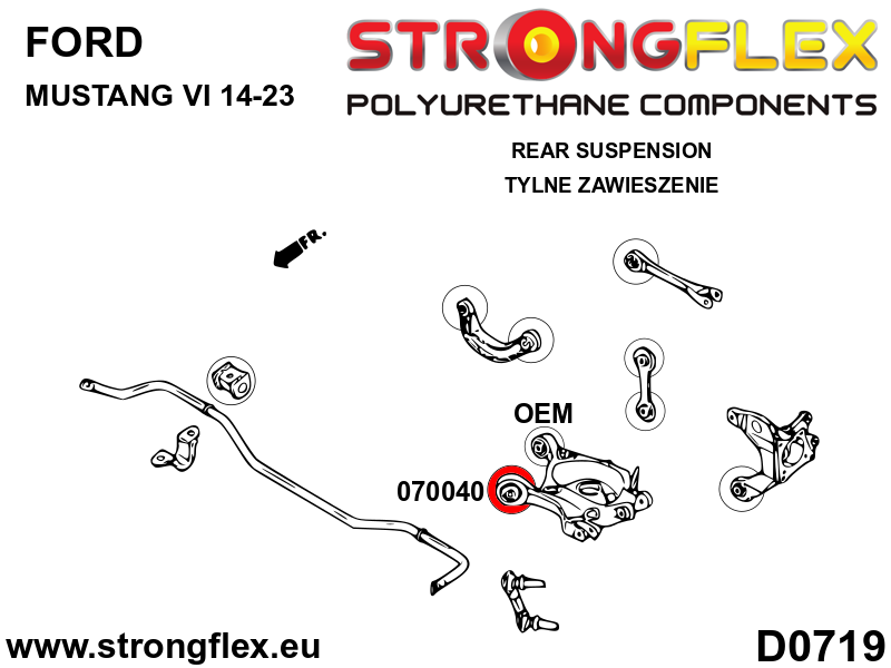 070040A: Rear lower wishbone bush - front inner SPORT