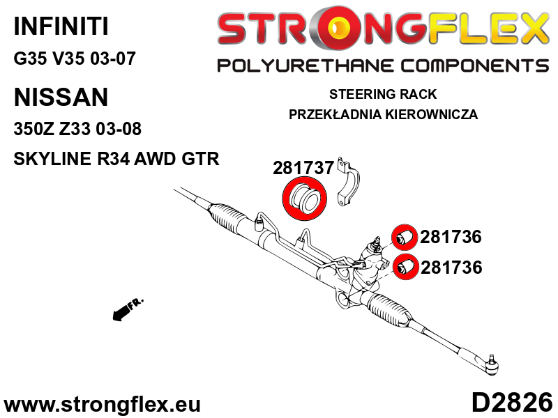 281737B: Steering rack bush