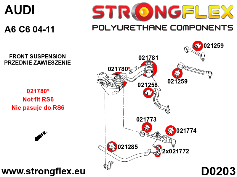 026288A: Full suspension bush kit SPORT