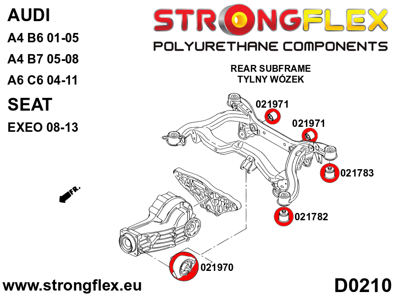026288A: Full suspension bush kit SPORT