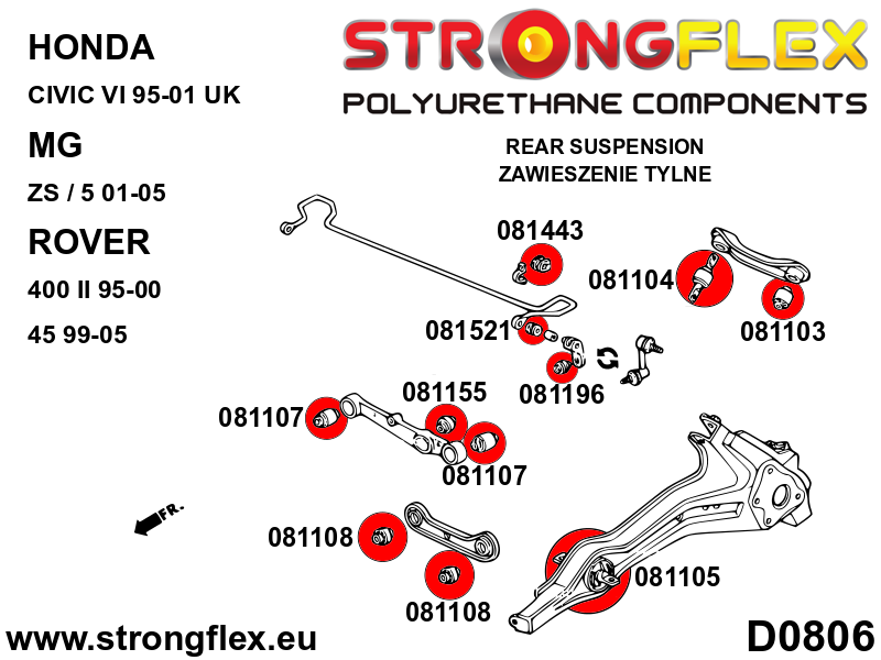 086250B: Full suspension bush kit