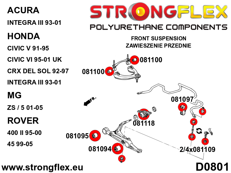 086250B: Full suspension bush kit