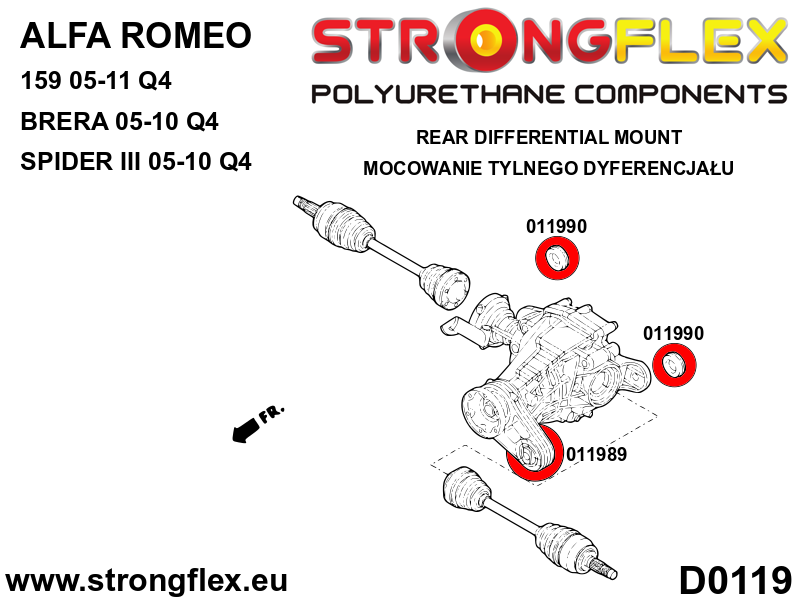 011989A: Rear diff mount - front bush SPORT