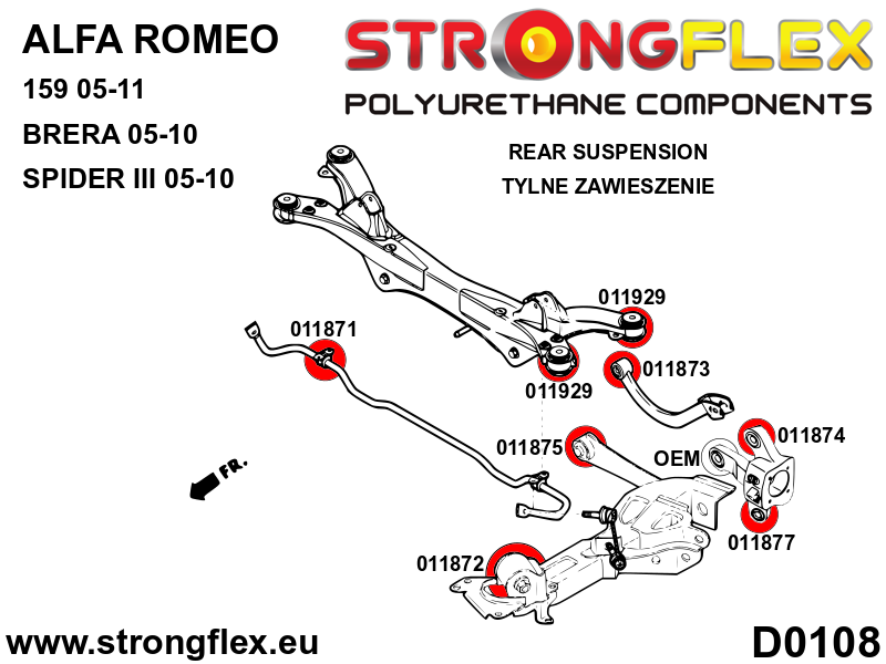 016265A: Full suspension polyurethane bush kit SPORT