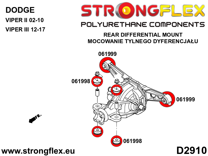 061999B: Rear diff mount - rear bush
